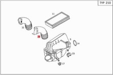 Genuine Mercedes Scoop S210 W210 2105280704