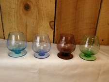 Lot of 4 Vintage Etched Glass