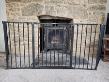 BabyDan XL Fire Surround Configure Flex Gate Large - black 2800mm x 70mm