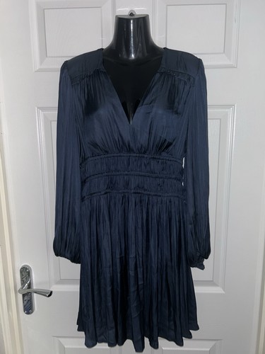 Maje paris navy satin mini - maje,