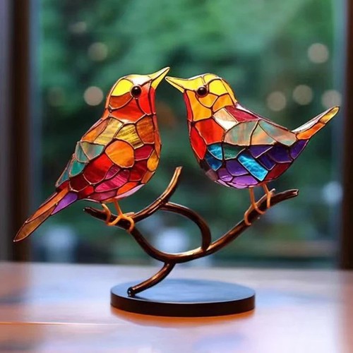 Multicolour birds branch - multicolour,