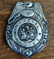 Vtg Toy Police Badge Tin