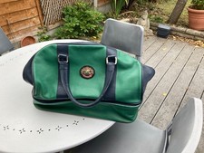 Burberry sports bag holdall: green leather golf/bowling bag. Super stylish!