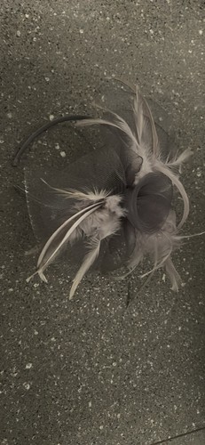 Pretty fascinator silver - silver, grey