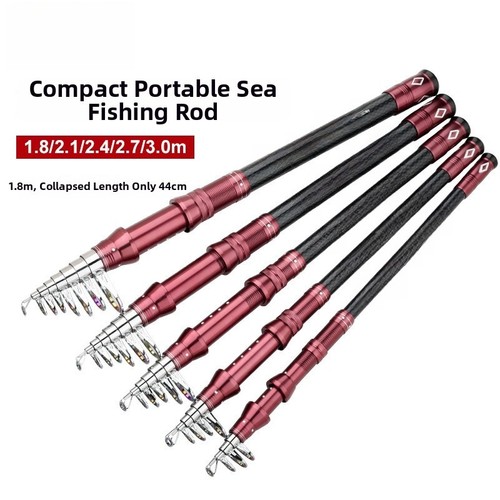 Carbon telescopic sea rod - carbon,