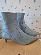 Zara kitten heel leather ankle