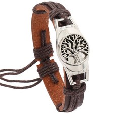 Men's crafted PU Alloy and Hemp rope vintage style men' bracelet bangle fashion 