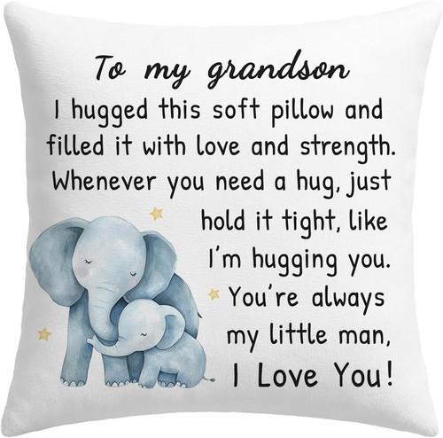 Grandson throw pillow - to,