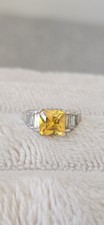 Citrine And Sapphire Ring