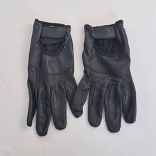 BLACK Leather Gloves Size Large Men's Driving Classic Style Winter Warm