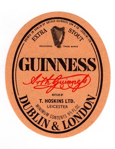 Beer label hoskins - t, ltd