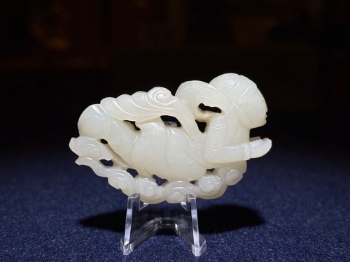 Hetian white jade openwork - white,