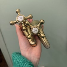 Pair of Vintage Heavy Brass
