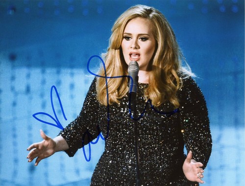 Adele autograph british singer - adele,