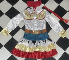GIRLS AGE 5-6 YEARS TOY STORY JESSIE DRESS WITH NECK TIE AND PLAIT GEORGE