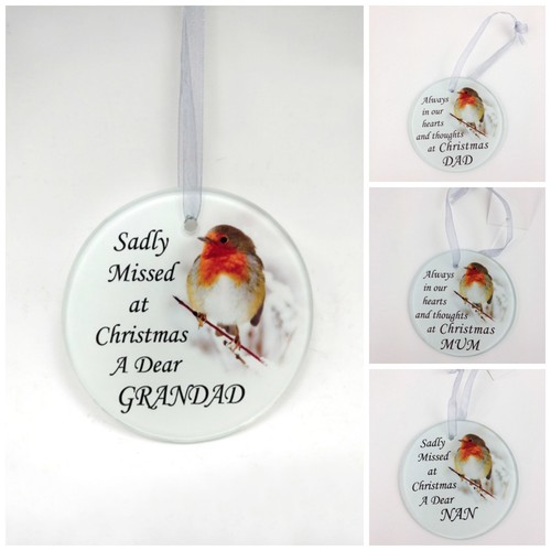 Robin glass christmas tree - christmas,