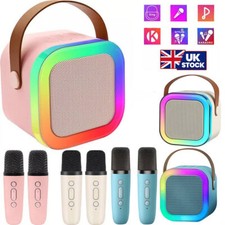 Kids Mini Karaoke Machine, Portable Karaoke Speaker With 2 Wireless Microphones