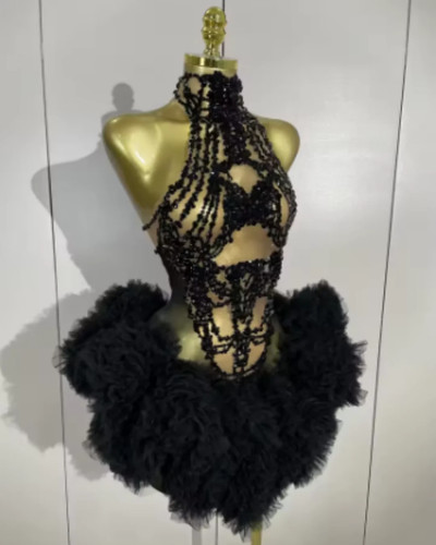 Layla black diamonds mesh - diamonds, sexy