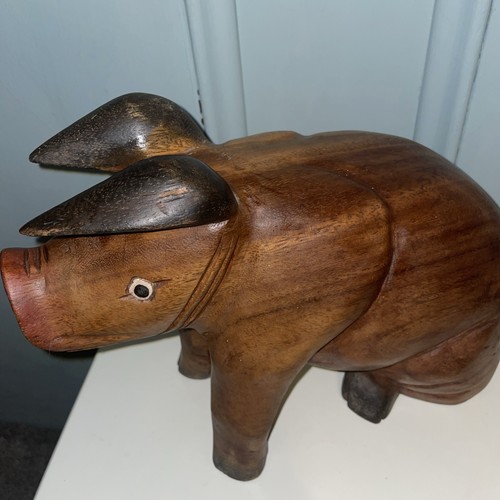 Large dark wooden - wooden, carved