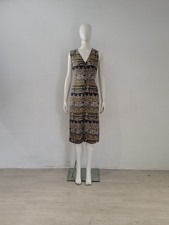 Vintage Phool Maxi Dress UK 16 EU 44 Floral Midi Waist-Tie Boho Hippie India VTG