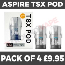 Aspire TSX Pods For Cyber S/X Replacement Vape Cartridge Pod Tank 2ml (4 Pcs)