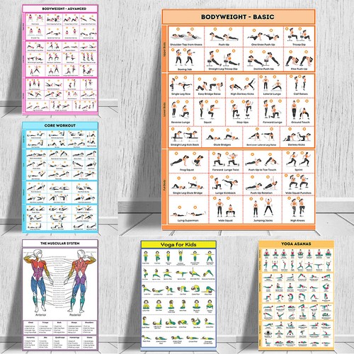 Yoga poster poses for - yoga,