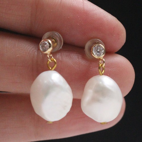 White keshi baroque - 10-12,