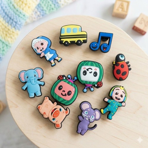 12pc cocomelon croc charms set - cocomelon,