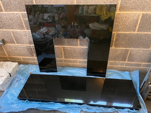 Black stone back panel and - black,