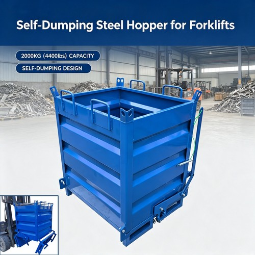 Self dumping steel hopper bin - self-dumping,
