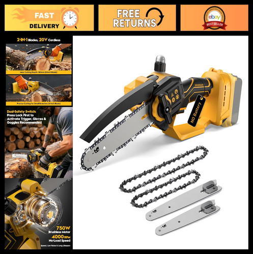 Cordless mini chainsaw 1 - cordless, 2-in-1