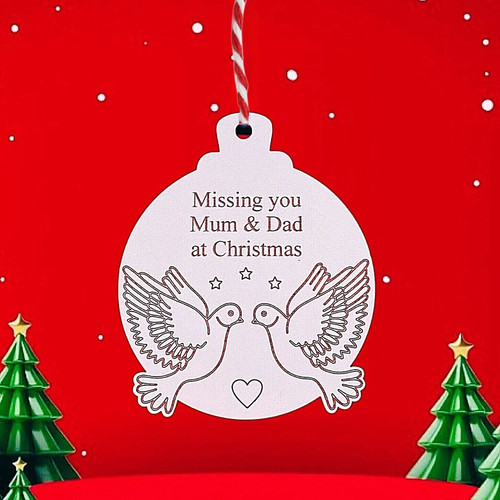 Personalised doves christmas - doves,