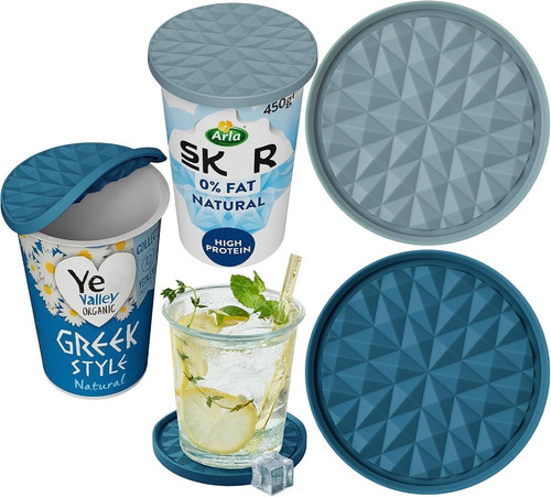 Yoghurt pot lids only - yoghurt,