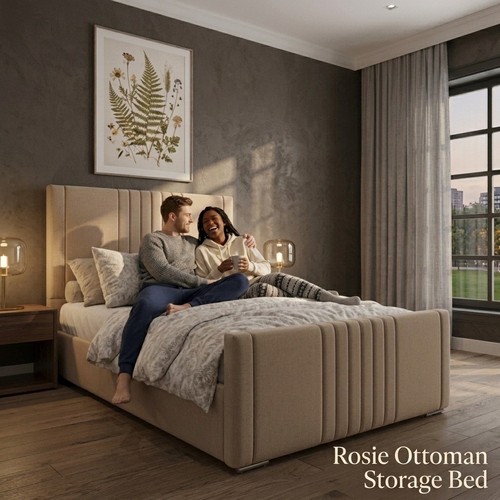 Rosie upholstered ottoman - rosie,
