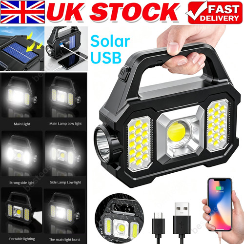 Camping torch light solar usb - torch,