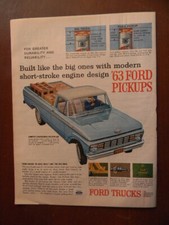 1963 VTG Orig Magazine Ad FORD