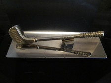 Vintage Brass Golf Club Note