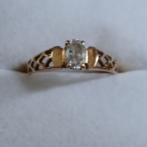 14k gold solitaire ring - 14k,