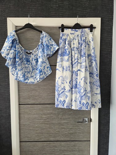 Ladies zara white blue - white, &