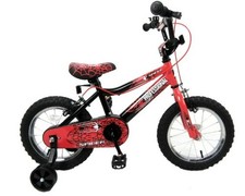 Spider Boys 12" Wheel Kids Bike Spiderman Style Web Graphics Red & Black Age 3+