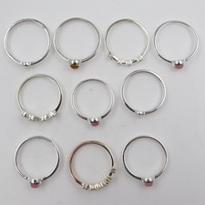 Job Lot 10x Sterling Silver Rings Stamped 925 Jewellery