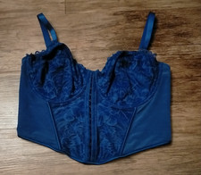 Primark Blue Lace Effect Corset Top Size 38E