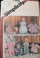 WARDROBE  SUITABLE FOR BABY DOLLS in 3 Sizes by Simplicity