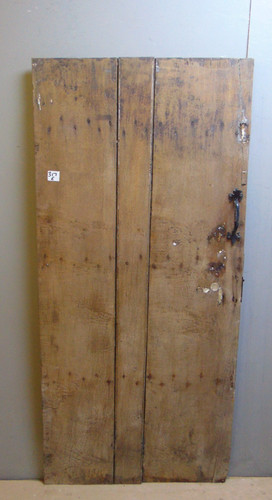 Antique oak ledge door - oak,