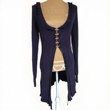 HIGH  Every Day Couture Claire Campbell Navy Blue Cardigan  Size 10 Medium 