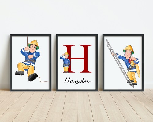 Fireman sam personalised - personalised, wall