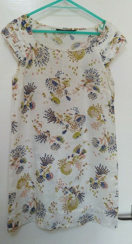 Zara dress linen cotton mix - linen,