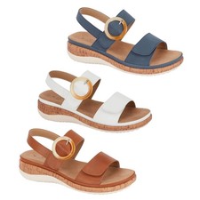 Ladies Womens Low Wedge Heel