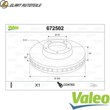 2x BRAKE DISCS 672502 FOR ALFA ROMEO BRERA SPIDER 159/Sportwagon 2.0L 4cyl