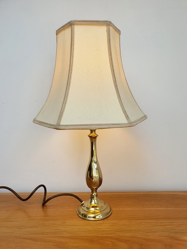 Vintage brass table lamp - brass,